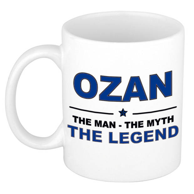 Naam cadeau mok/ beker Ozan The man, The myth the legend 300 ml - Naam mokken