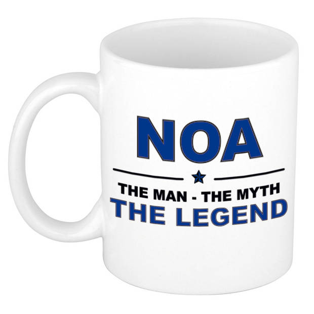 Naam cadeau mok/ beker Noa The man, The myth the legend 300 ml - Naam mokken