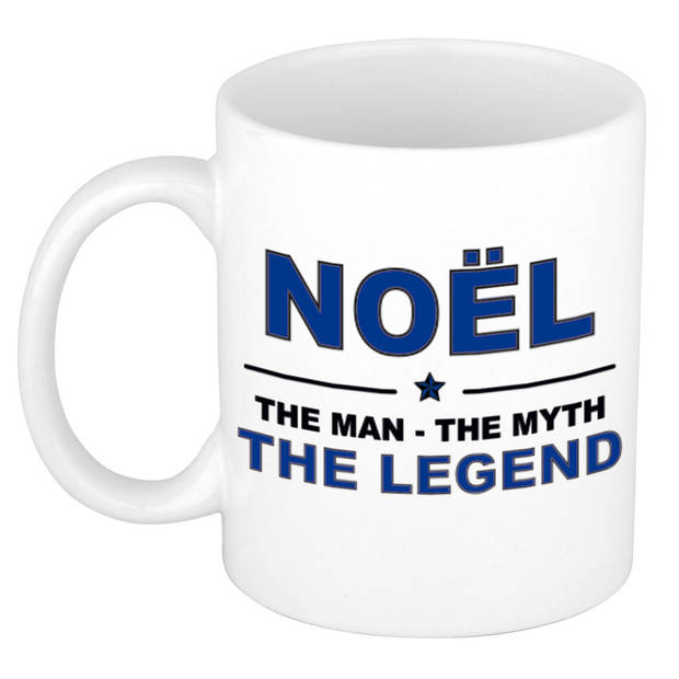 Naam cadeau mok/ beker Noel The man, The myth the legend 300 ml - Naam mokken