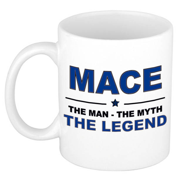 Naam cadeau mok/ beker Mace The man, The myth the legend 300 ml - Naam mokken