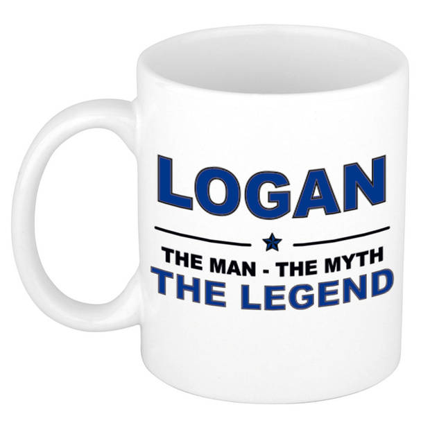 Naam cadeau mok/ beker Logan The man, The myth the legend 300 ml - Naam mokken