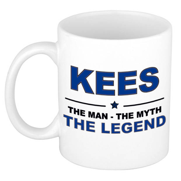 Naam cadeau mok/ beker Kees The man, The myth the legend 300 ml - Naam mokken