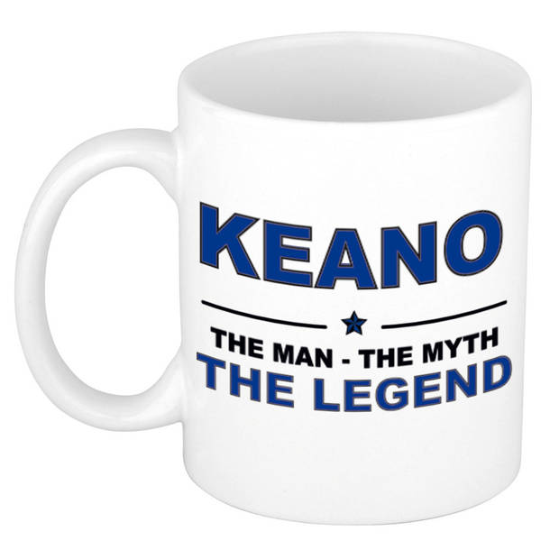 Naam cadeau mok/ beker Keano The man, The myth the legend 300 ml - Naam mokken