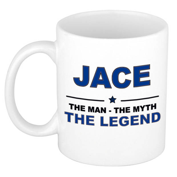 Naam cadeau mok/ beker Jace The man, The myth the legend 300 ml - Naam mokken