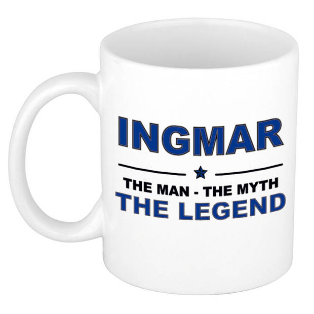 Naam cadeau mok/ beker Ingmar The man, The myth the legend 300 ml - Naam mokken