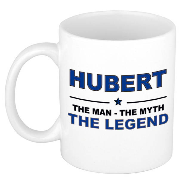 Naam cadeau mok/ beker Hubert The man, The myth the legend 300 ml - Naam mokken