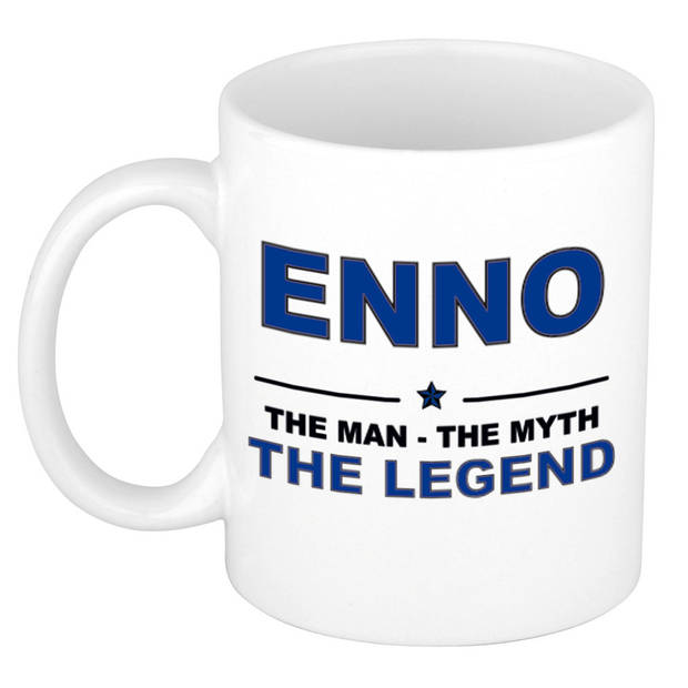 Naam cadeau mok/ beker Enno The man, The myth the legend 300 ml - Naam mokken