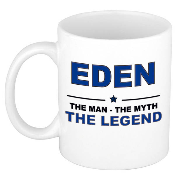 Naam cadeau mok/ beker Eden The man, The myth the legend 300 ml - Naam mokken