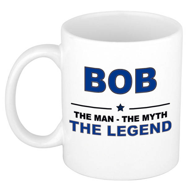 Naam cadeau mok/ beker Bob The man, The myth the legend 300 ml - Naam mokken