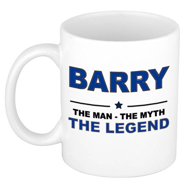 Naam cadeau mok/ beker Barry The man, The myth the legend 300 ml - Naam mokken