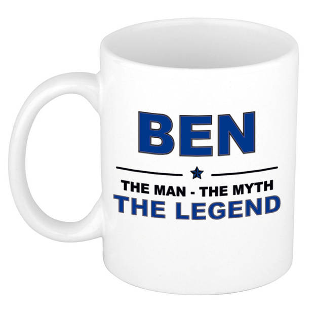 Naam cadeau mok/ beker Ben The man, The myth the legend 300 ml - Naam mokken