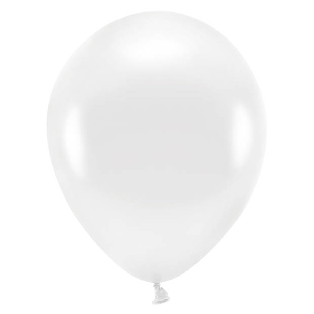 100x Milieuvriendelijke ballonnen wit 26 cm voor lucht of helium - Ballonnen