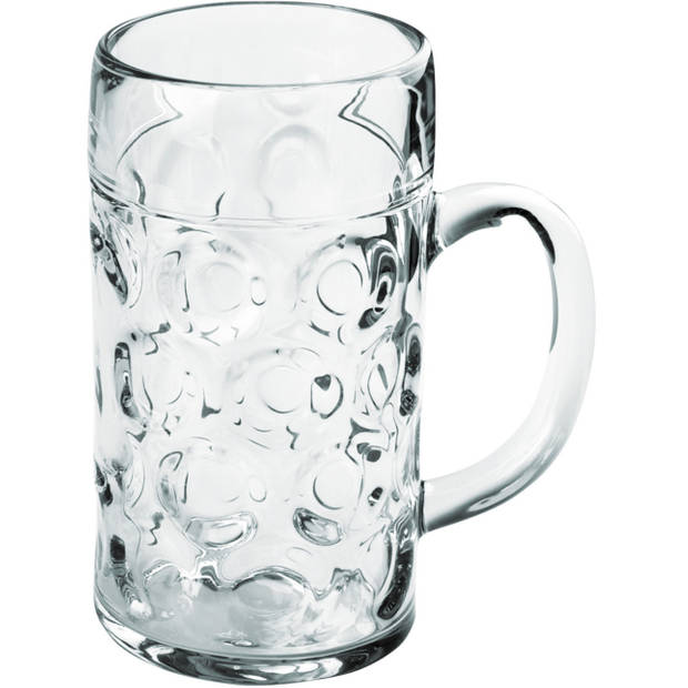 4x Bierfeest glazen/pullen 0,5 liter/halve liter van onbreekbaar kunststof - Bierglazen