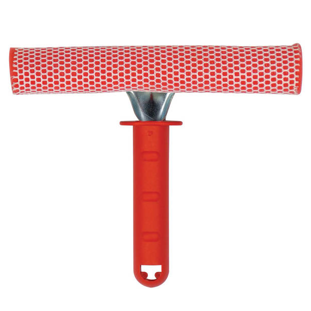 Raamwisser / raamtrekker met rood plastic handvat 19 cm - Raamwissers