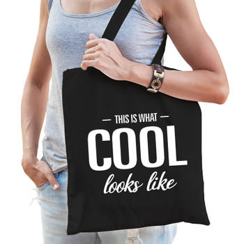 This is what cool looks like cadeau tas zwart voor coole dames - Feest Boodschappentassen