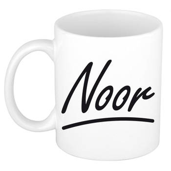 Noor voornaam kado beker / mok sierlijke letters - gepersonaliseerde mok met naam - Naam mokken