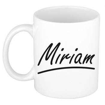 Miriam voornaam kado beker / mok sierlijke letters - gepersonaliseerde mok met naam - Naam mokken