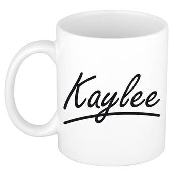 Kaylee voornaam kado beker / mok sierlijke letters - gepersonaliseerde mok met naam - Naam mokken