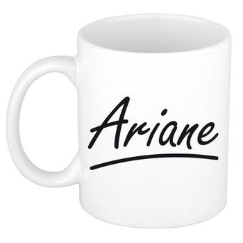 Ariane voornaam kado beker / mok sierlijke letters - gepersonaliseerde mok met naam - Naam mokken