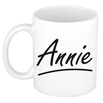 Annie voornaam kado beker / mok sierlijke letters - gepersonaliseerde mok met naam - Naam mokken
