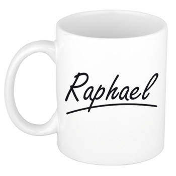 Raphael voornaam kado beker / mok sierlijke letters - gepersonaliseerde mok met naam - Naam mokken