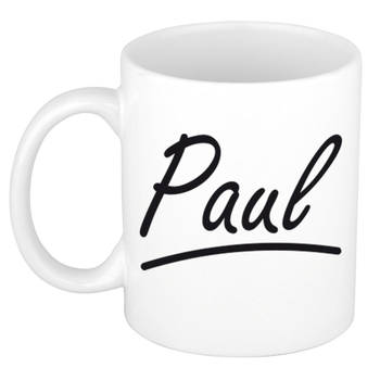 Paul voornaam kado beker / mok sierlijke letters - gepersonaliseerde mok met naam - Naam mokken