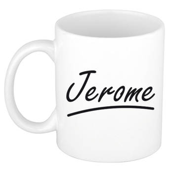 Jerome voornaam kado beker / mok sierlijke letters - gepersonaliseerde mok met naam - Naam mokken
