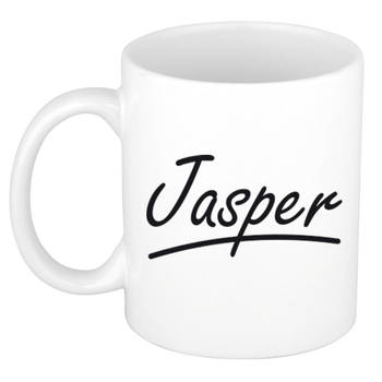 Jasper voornaam kado beker / mok sierlijke letters - gepersonaliseerde mok met naam - Naam mokken