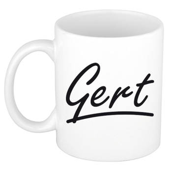 Gert voornaam kado beker / mok sierlijke letters - gepersonaliseerde mok met naam - Naam mokken