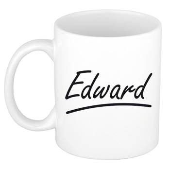 Edward voornaam kado beker / mok sierlijke letters - gepersonaliseerde mok met naam - Naam mokken