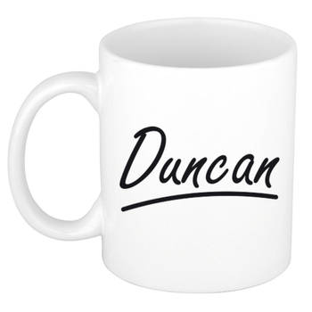 Duncan voornaam kado beker / mok sierlijke letters - gepersonaliseerde mok met naam - Naam mokken