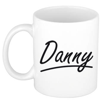 Danny voornaam kado beker / mok sierlijke letters - gepersonaliseerde mok met naam - Naam mokken