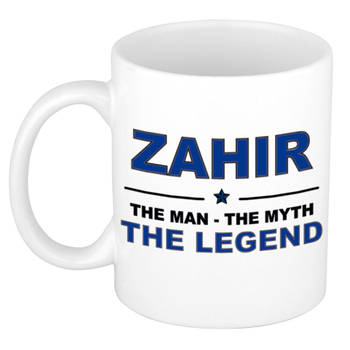 Naam cadeau mok/ beker Zahir The man, The myth the legend 300 ml - Naam mokken