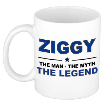 Naam cadeau mok/ beker Ziggy The man, The myth the legend 300 ml - Naam mokken