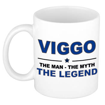 Naam cadeau mok/ beker Viggo The man, The myth the legend 300 ml - Naam mokken