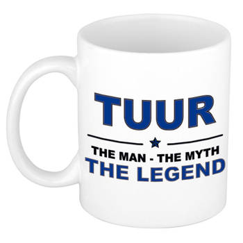 Naam cadeau mok/ beker Tuur The man, The myth the legend 300 ml - Naam mokken