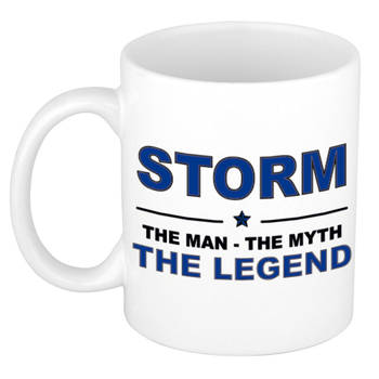 Naam cadeau mok/ beker Storm The man, The myth the legend 300 ml - Naam mokken