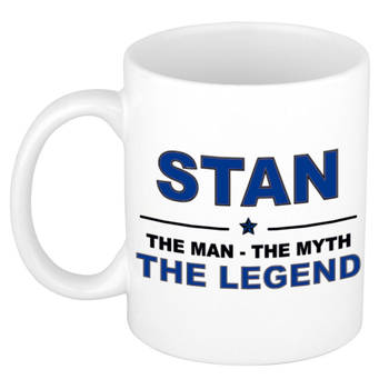 Naam cadeau mok/ beker Stan The man, The myth the legend 300 ml - Naam mokken