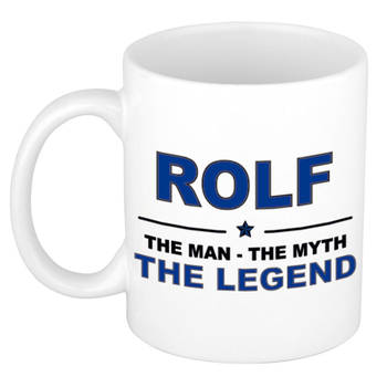 Naam cadeau mok/ beker Rolf The man, The myth the legend 300 ml - Naam mokken