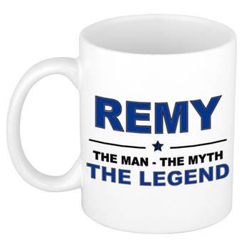 Naam cadeau mok/ beker Remy The man, The myth the legend 300 ml - Naam mokken