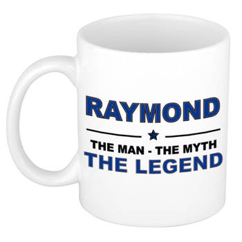 Naam cadeau mok/ beker Raymond The man, The myth the legend 300 ml - Naam mokken