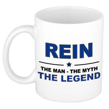 Naam cadeau mok/ beker Rein The man, The myth the legend 300 ml - Naam mokken