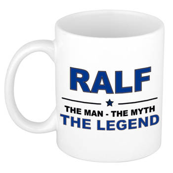 Naam cadeau mok/ beker Ralf The man, The myth the legend 300 ml - Naam mokken
