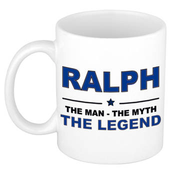 Naam cadeau mok/ beker Ralph The man, The myth the legend 300 ml - Naam mokken