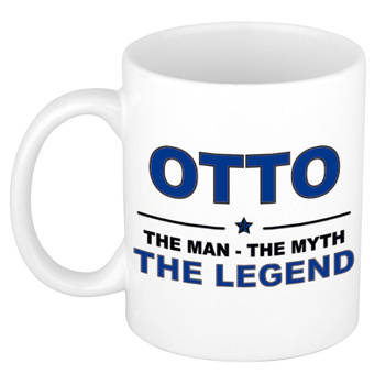 Naam cadeau mok/ beker Otto The man, The myth the legend 300 ml - Naam mokken
