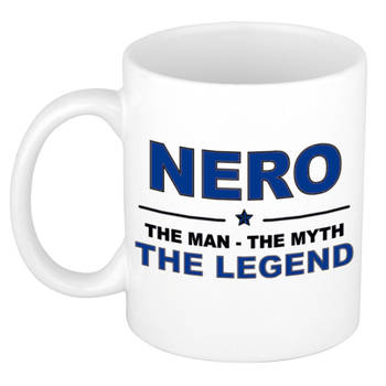 Naam cadeau mok/ beker Nero The man, The myth the legend 300 ml - Naam mokken