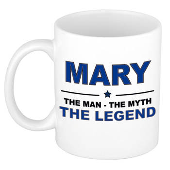 Naam cadeau mok/ beker Mary The man, The myth the legend 300 ml - Naam mokken