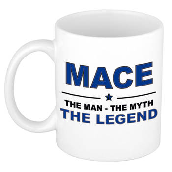 Naam cadeau mok/ beker Mace The man, The myth the legend 300 ml - Naam mokken