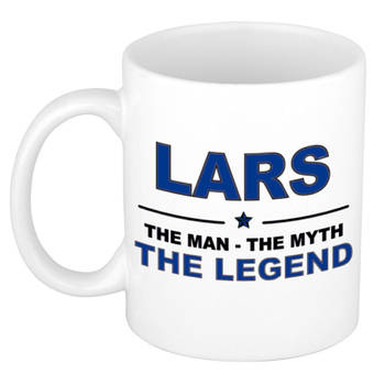 Naam cadeau mok/ beker Lars The man, The myth the legend 300 ml - Naam mokken
