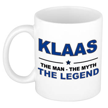 Naam cadeau mok/ beker Klaas The man, The myth the legend 300 ml - Naam mokken